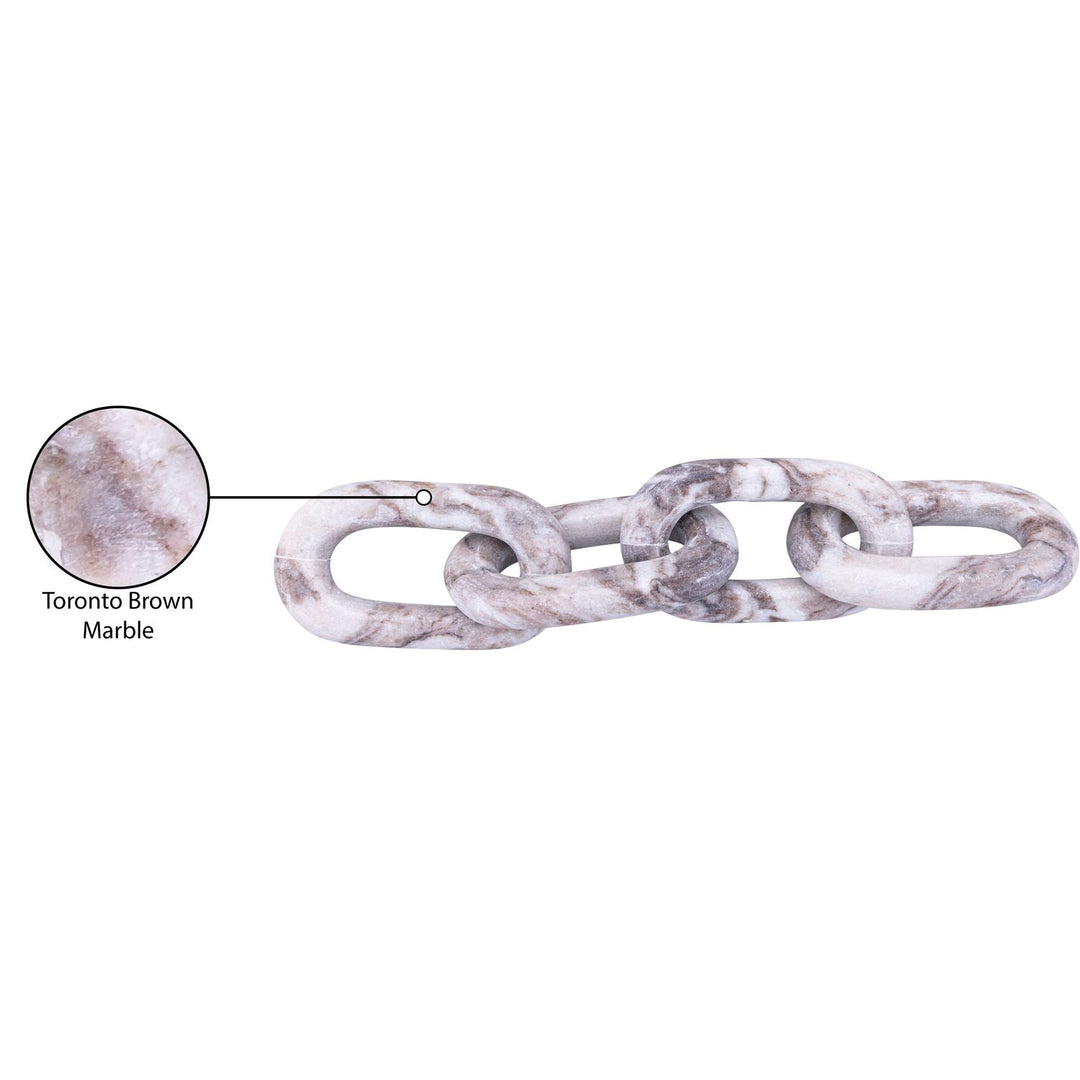 Lynx Genuine Marble Decorative Chain Links — Brown