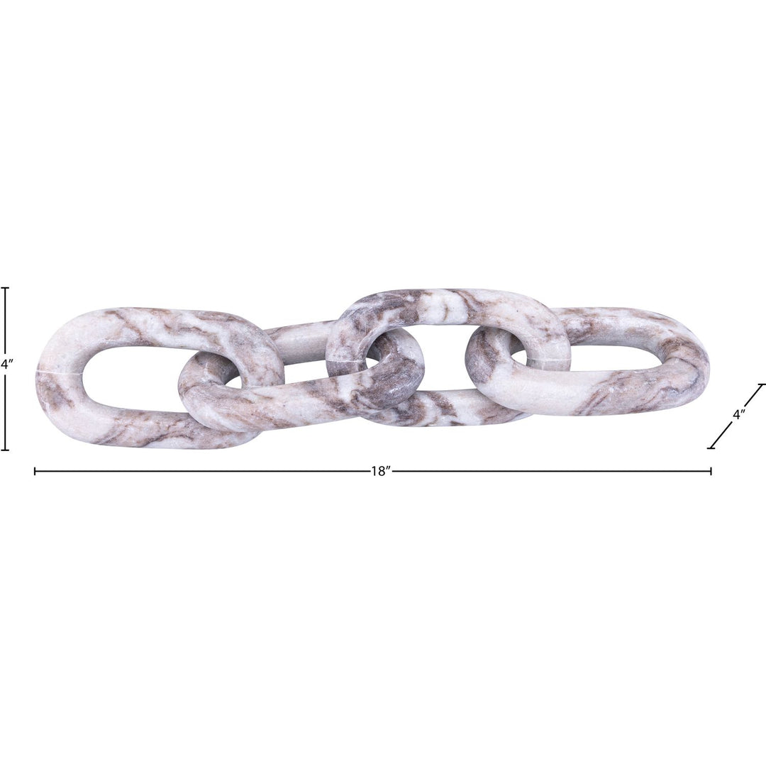 Lynx Genuine Marble Decorative Chain Links — Brown