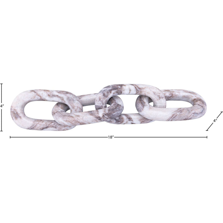 Lynx Genuine Marble Decorative Chain Links — Brown