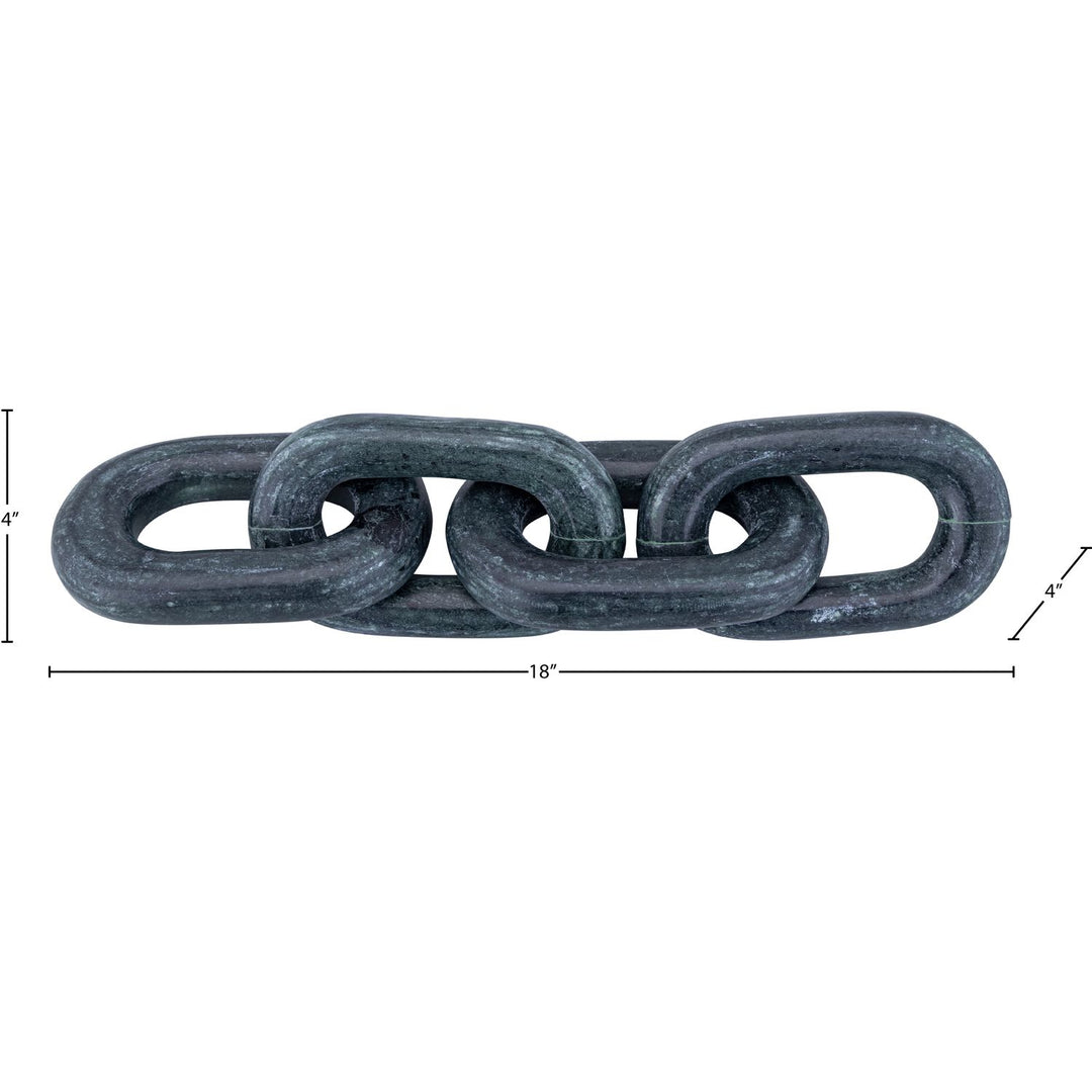 Lynx Genuine Marble Decorative Chain Links — Green