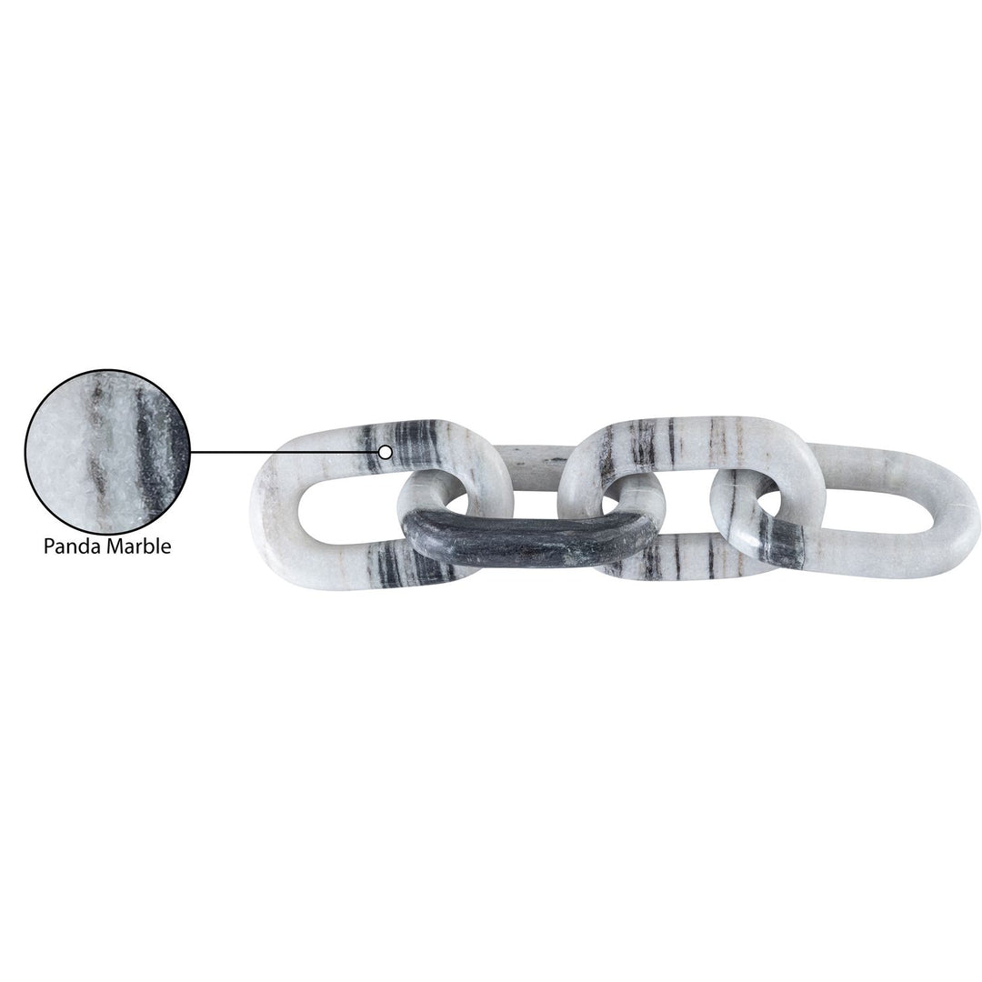 Lynx Genuine Marble Decorative Chain Links — Panda