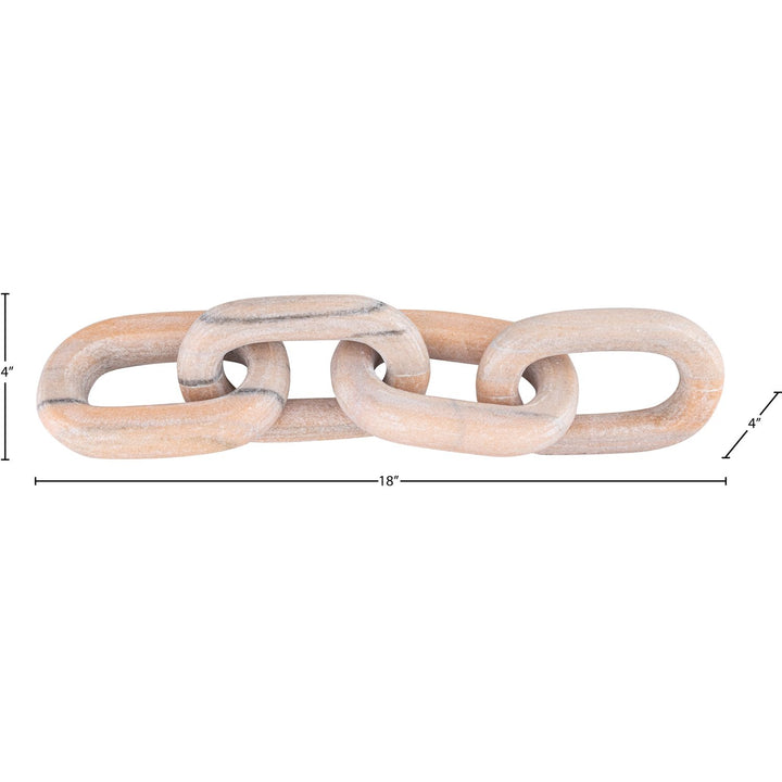 Lynx Genuine Marble Decorative Chain Links — Pink