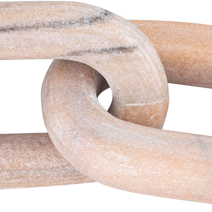 Lynx Genuine Marble Decorative Chain Links — Pink