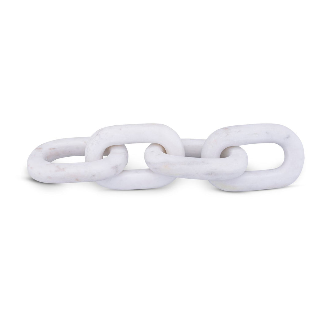 Lynx Genuine Marble Decorative Chain Links — White