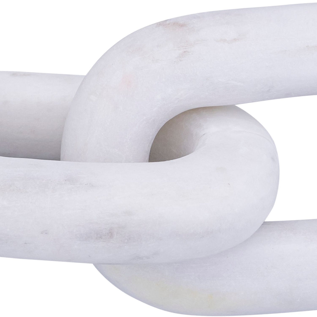 Lynx Genuine Marble Decorative Chain Links — White