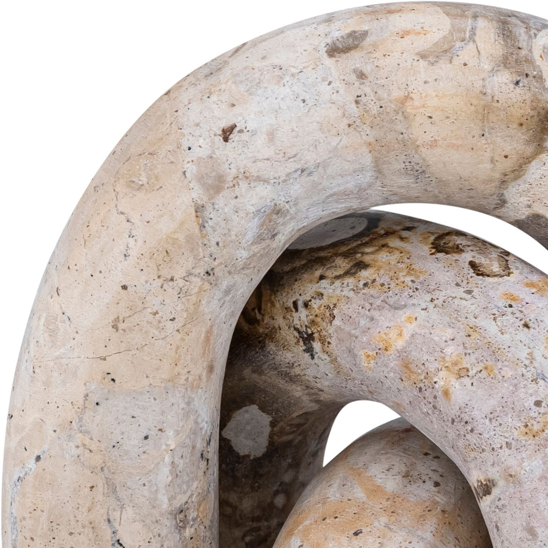Arco Genuine Marble 3pc. Decorative Object — Beige