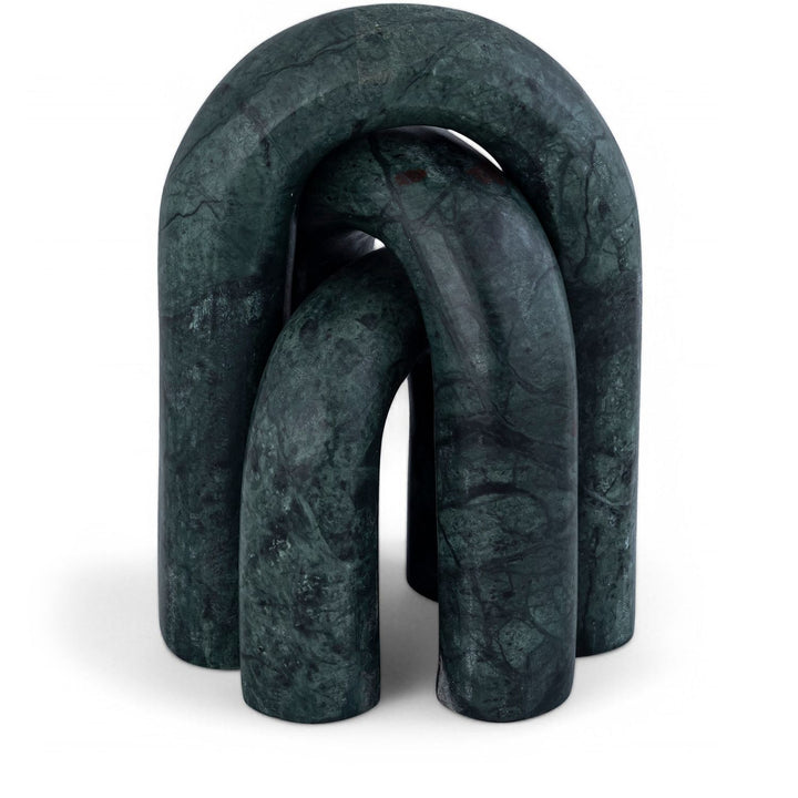 Arco Genuine Marble 3pc. Decorative Object — Green