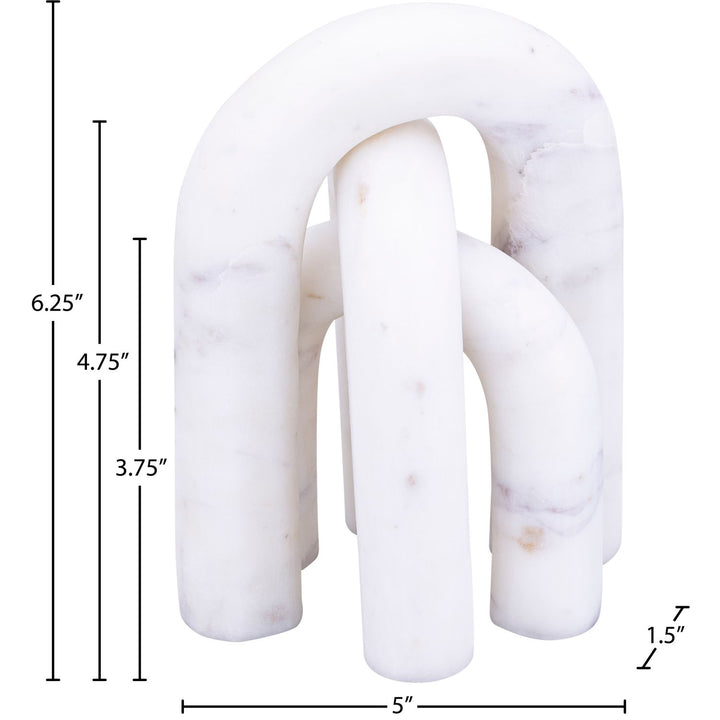 Arco Genuine Marble 3pc. Decorative Object — White