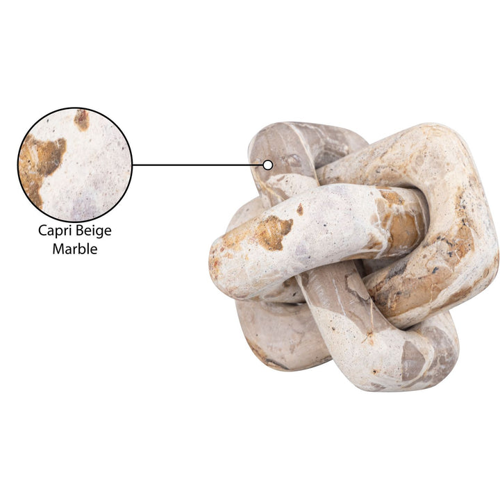 Bond Genuine Marble Decorative Knot — Beige