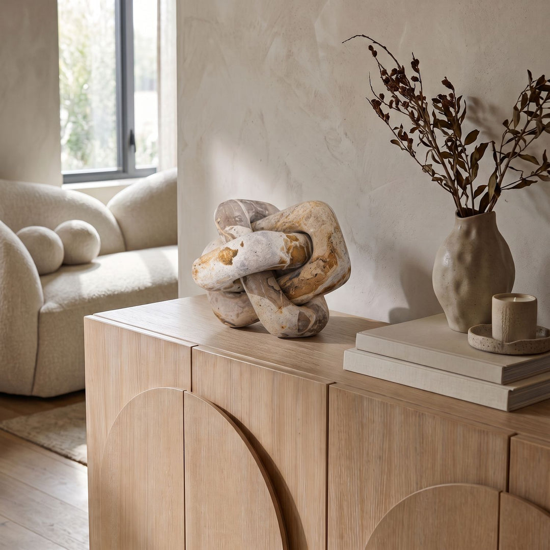 Bond Genuine Marble Decorative Knot — Beige