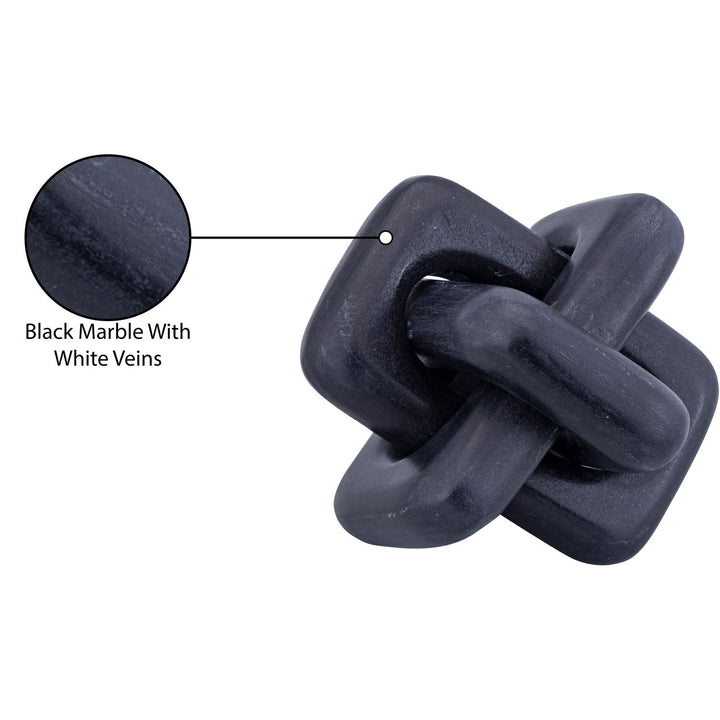 Bond Genuine Marble Decorative Knot — Black