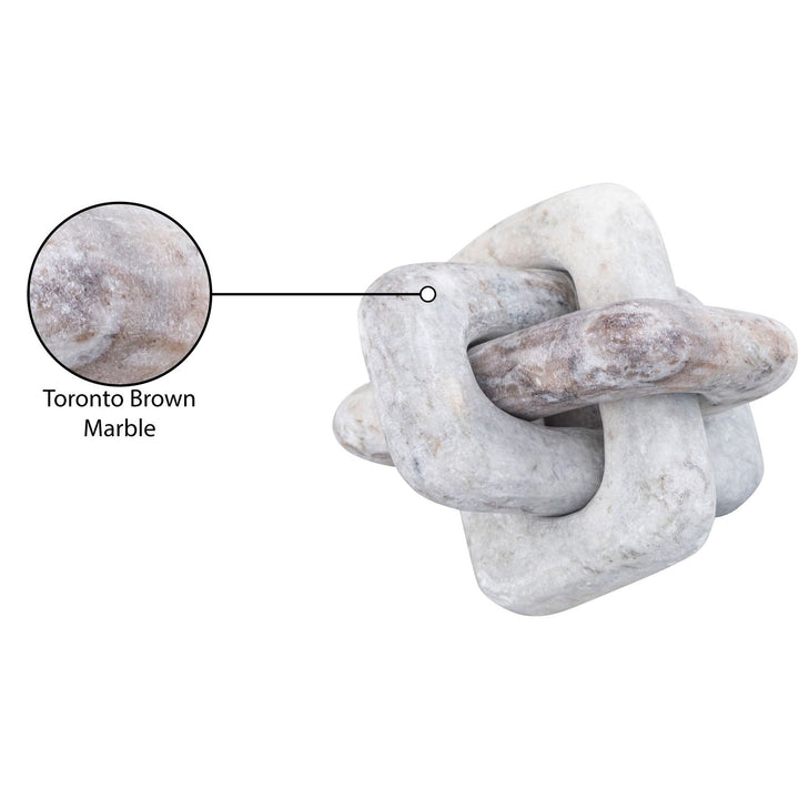 Bond Genuine Marble Decorative Knot — Brown