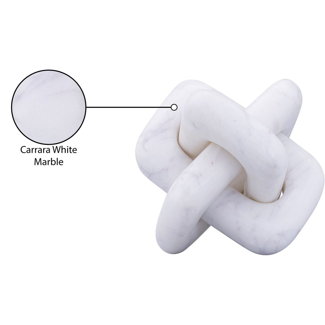Bond Genuine Marble Decorative Knot — White