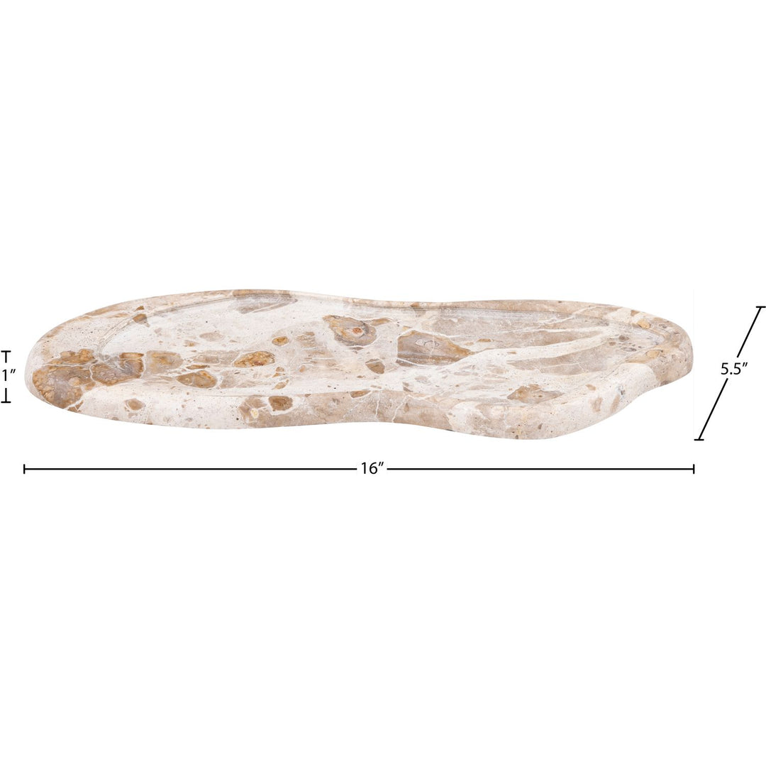 Arezzo Genuine Marble Tray — Beige