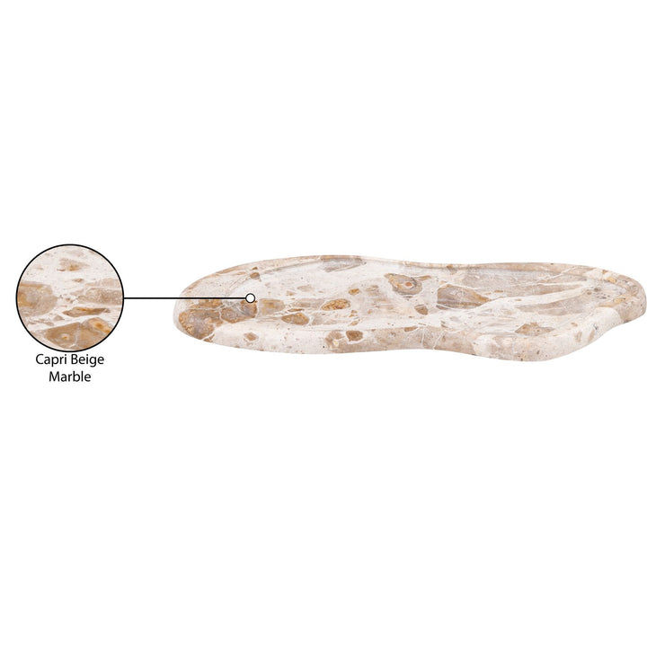 Arezzo Genuine Marble Tray — Beige