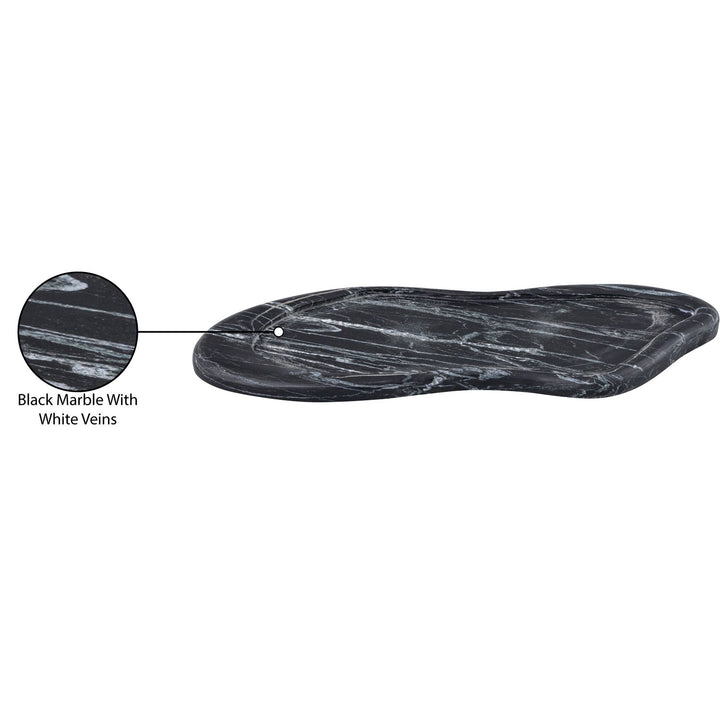Arezzo Genuine Marble Tray — Black