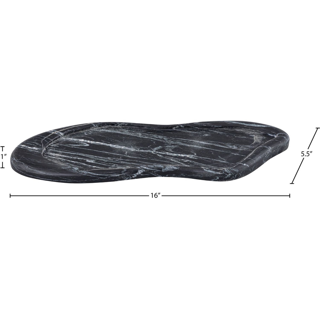 Arezzo Genuine Marble Tray — Black