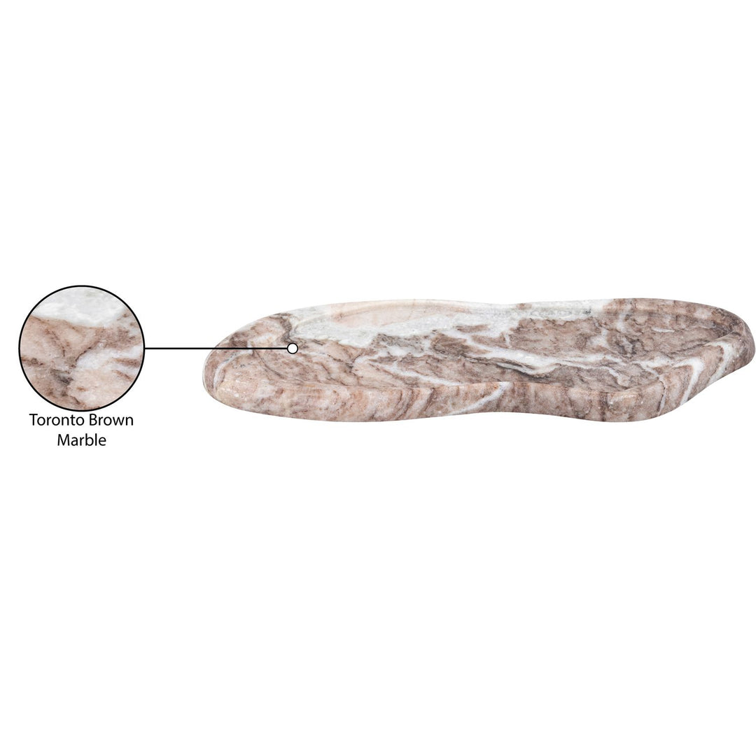 Arezzo Genuine Marble Tray — Brown