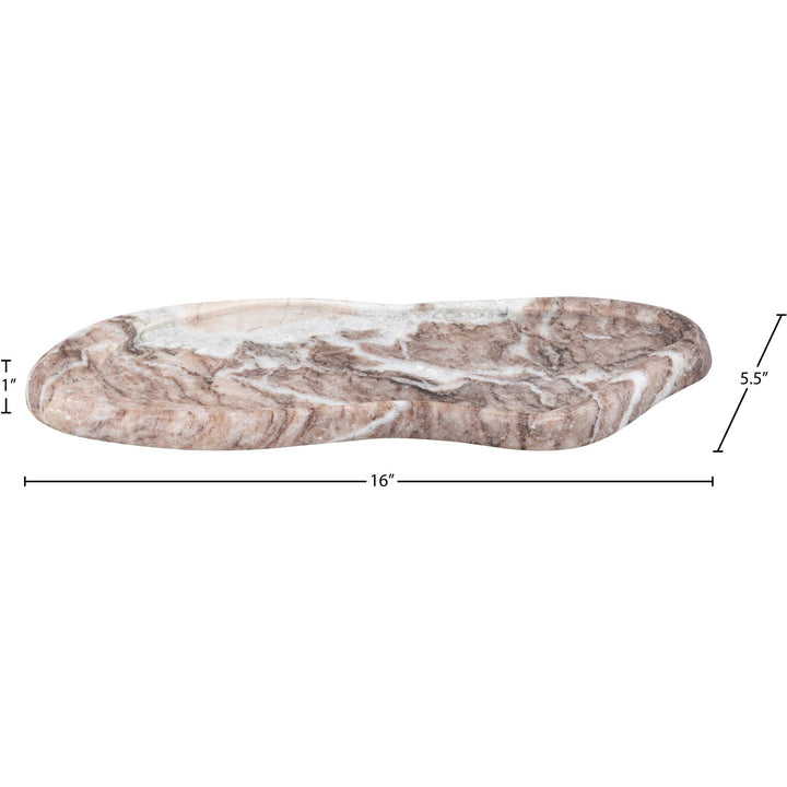 Arezzo Genuine Marble Tray — Brown
