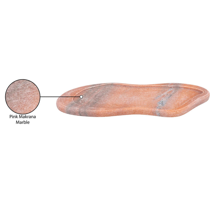 Arezzo Genuine Marble Tray — Pink