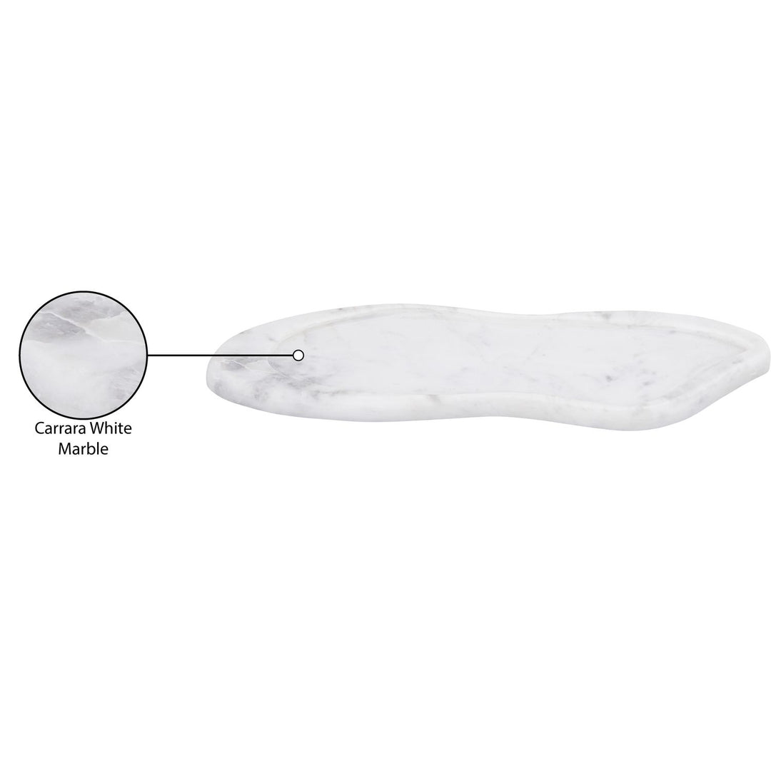Arezzo Genuine Marble Tray — White