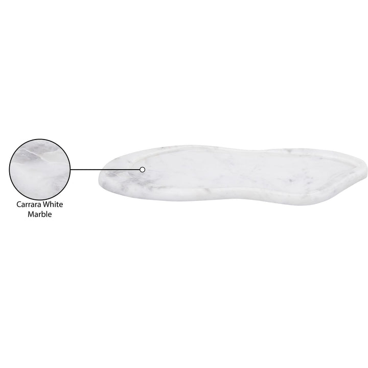 Arezzo Genuine Marble Tray — White