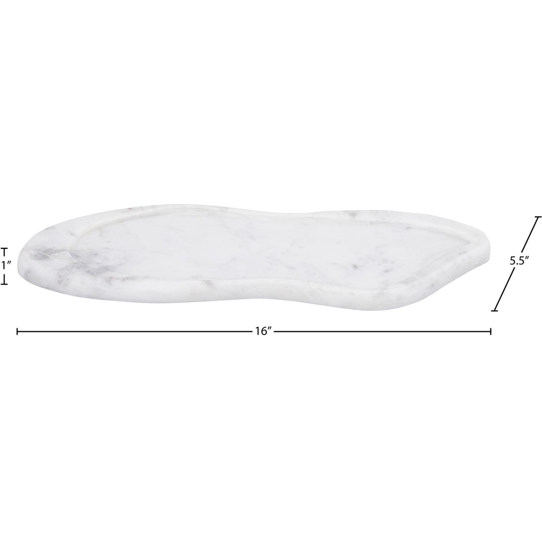 Arezzo Genuine Marble Tray — White