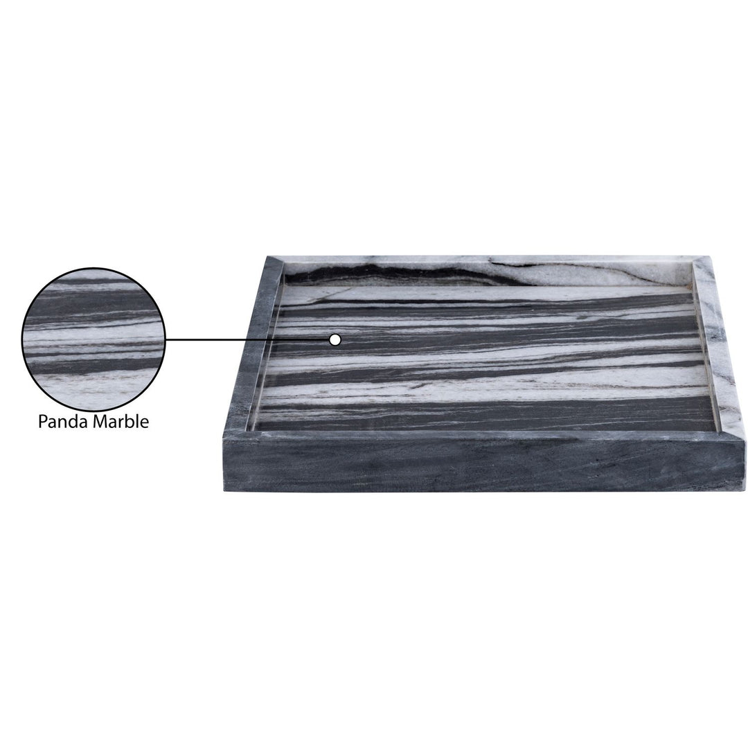 Barletta Square Genuine Marble Tray — Panda