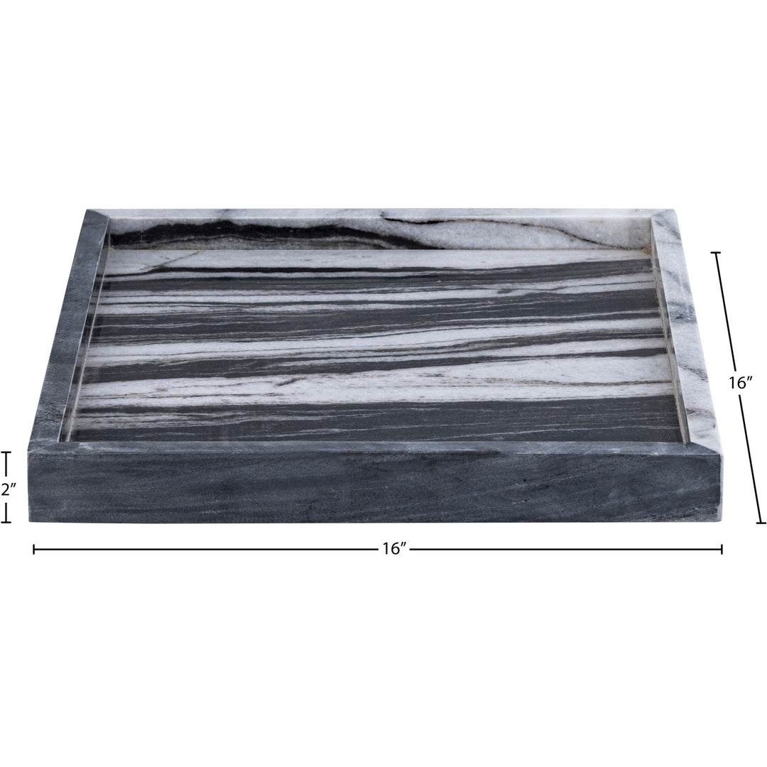 Barletta Square Genuine Marble Tray — Panda