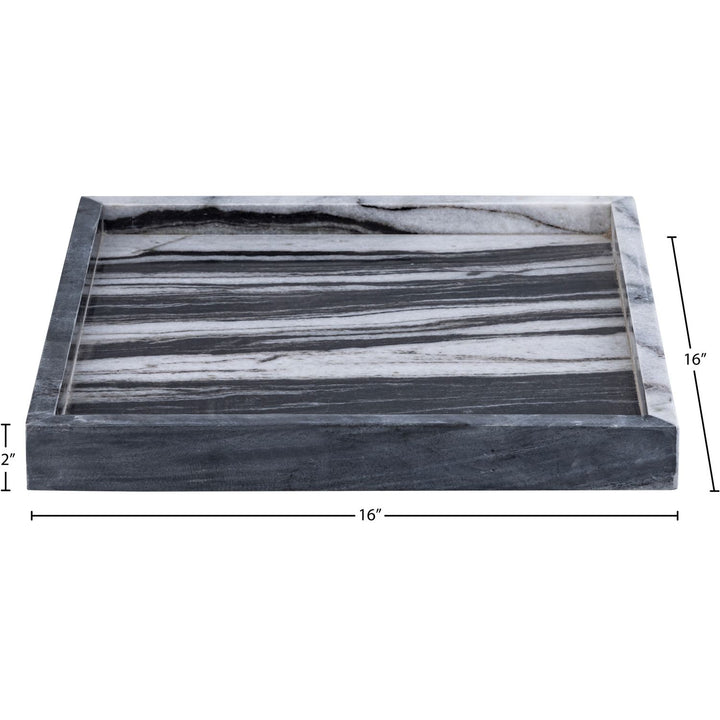 Barletta Square Genuine Marble Tray — Panda