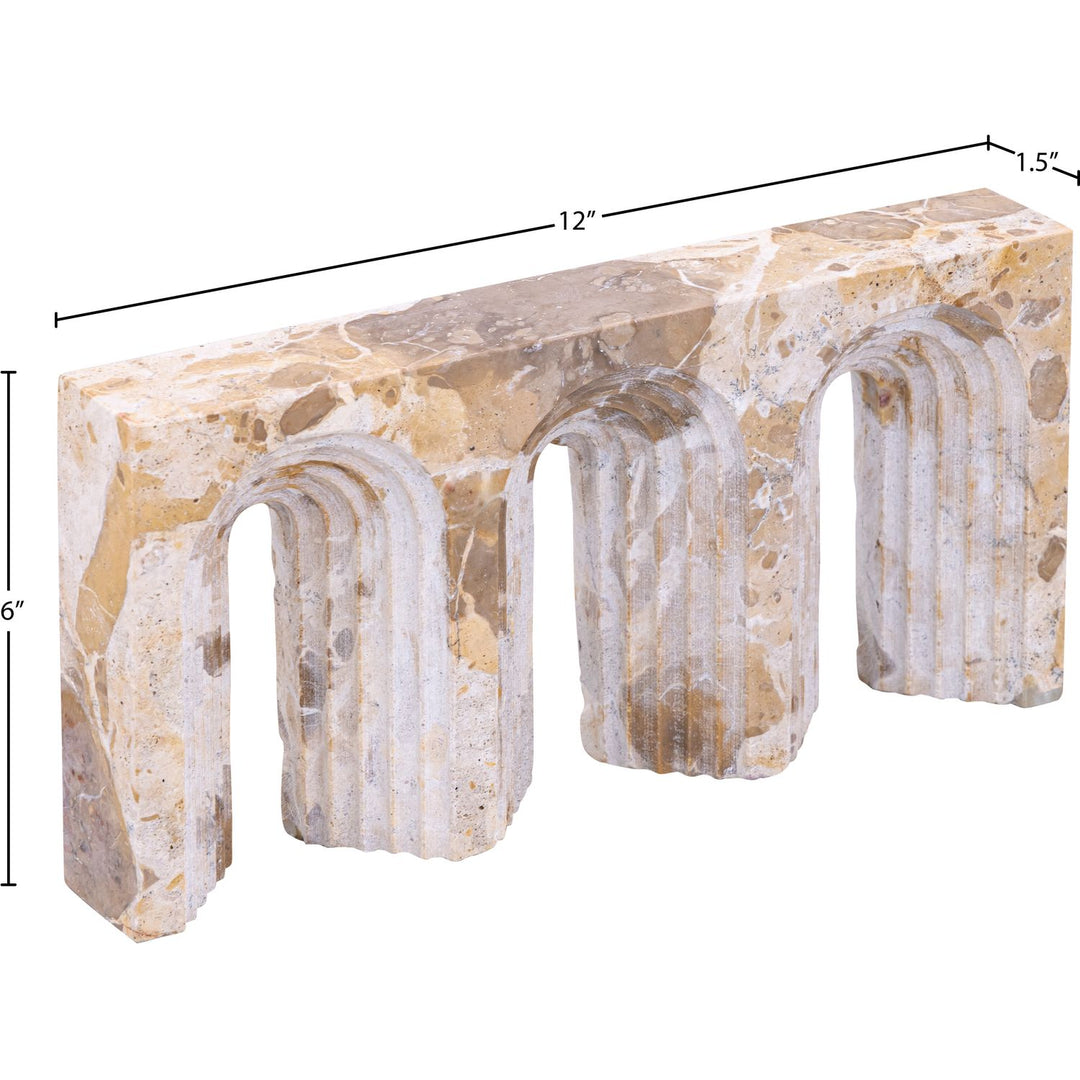 Curva Genuine Marble Decorative Object — Beige