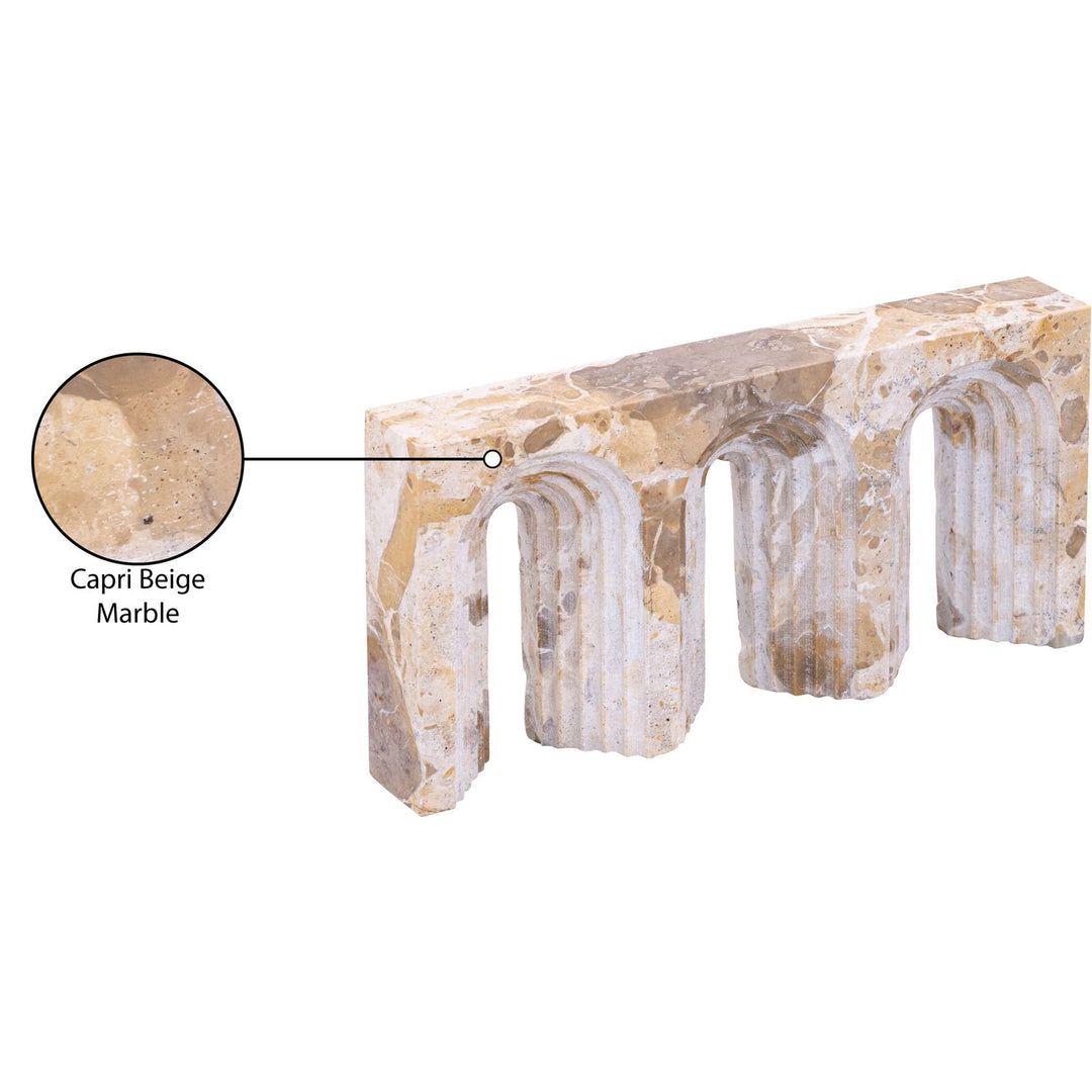 Curva Genuine Marble Decorative Object — Beige
