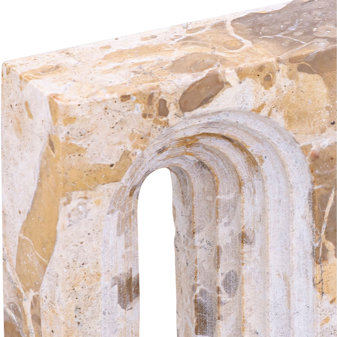 Curva Genuine Marble Decorative Object — Beige
