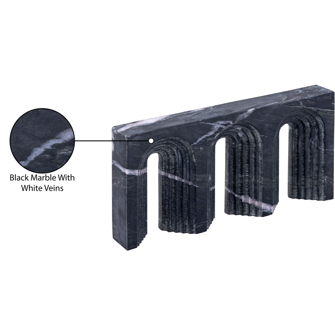 Curva Genuine Marble Decorative Object — Black
