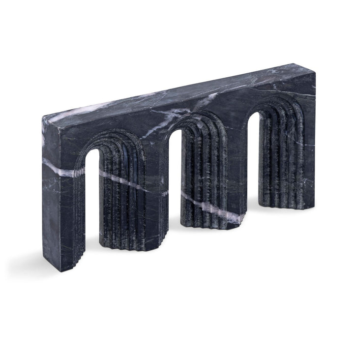 Curva Genuine Marble Decorative Object — Black