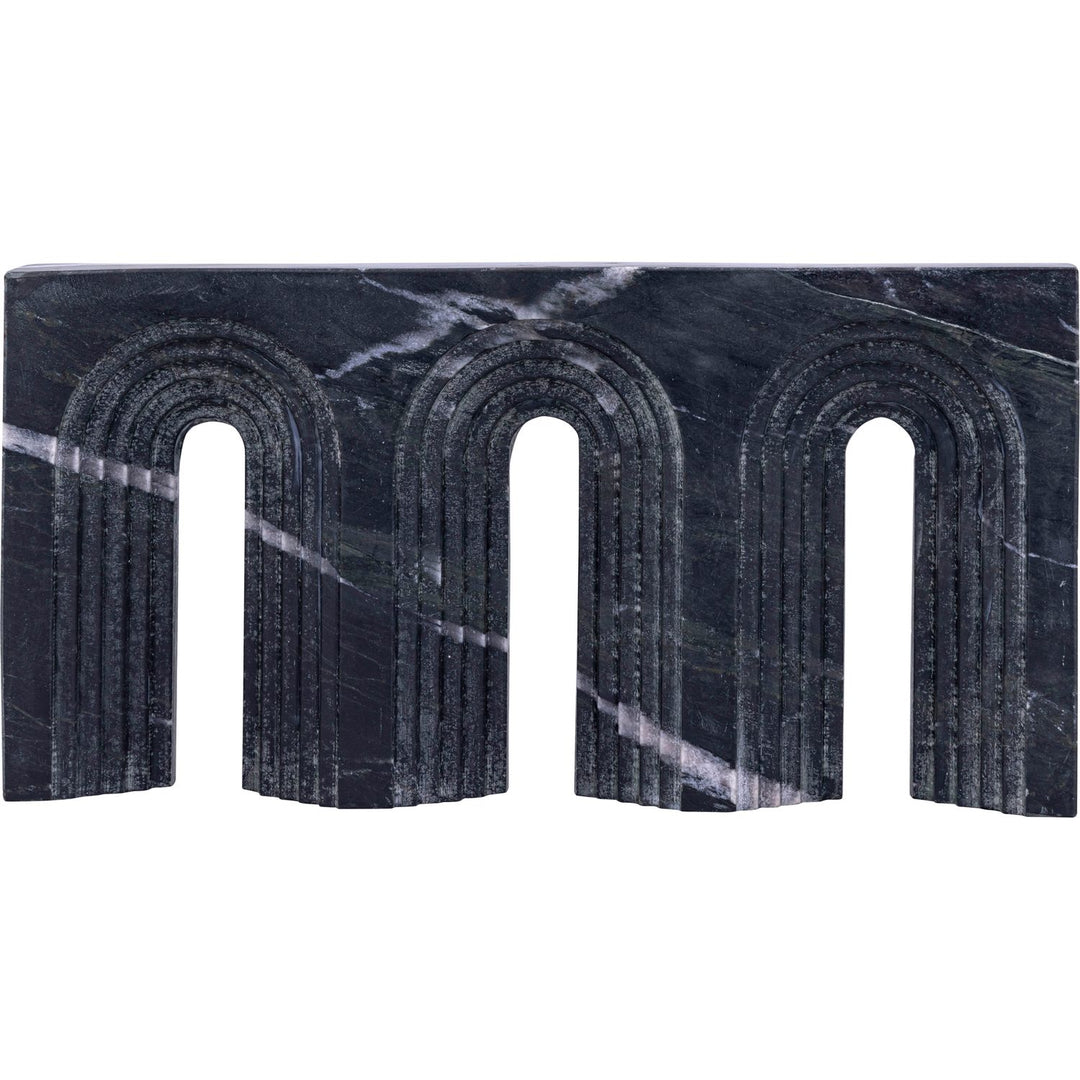 Curva Genuine Marble Decorative Object — Black