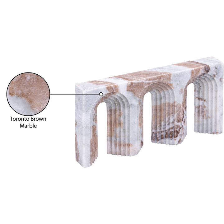Curva Genuine Marble Decorative Object — Brown