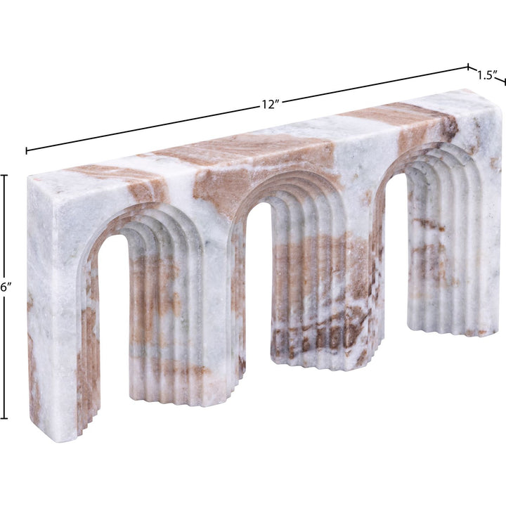 Curva Genuine Marble Decorative Object — Brown