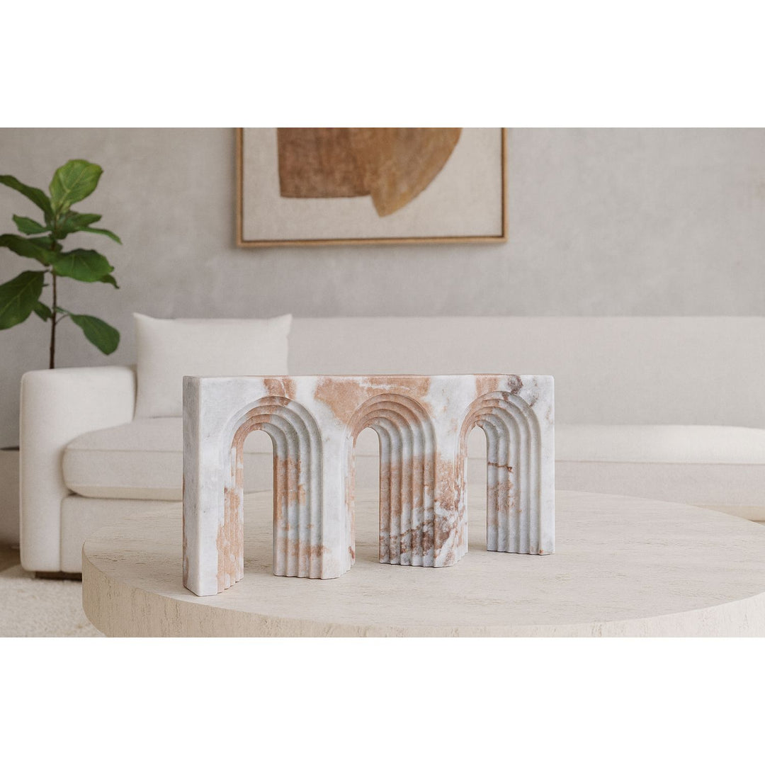 Curva Genuine Marble Decorative Object — Brown