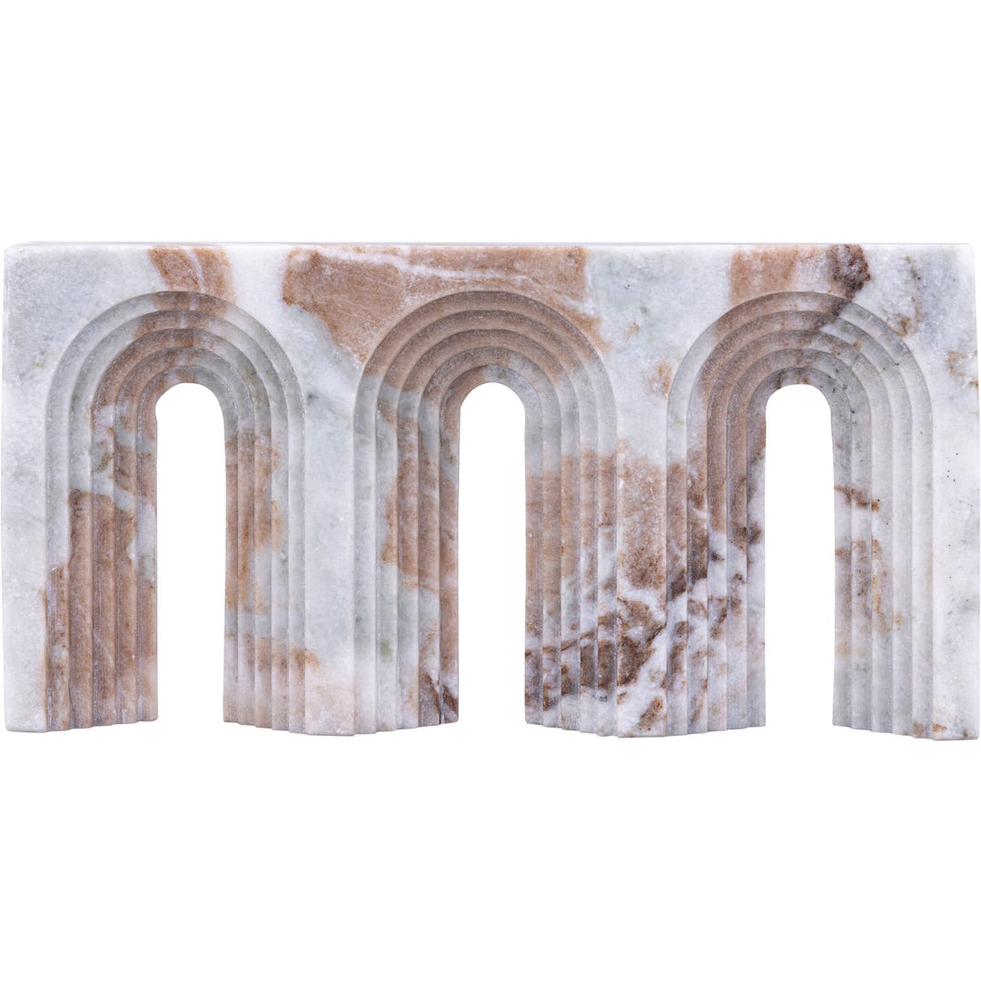 Curva Genuine Marble Decorative Object — Brown