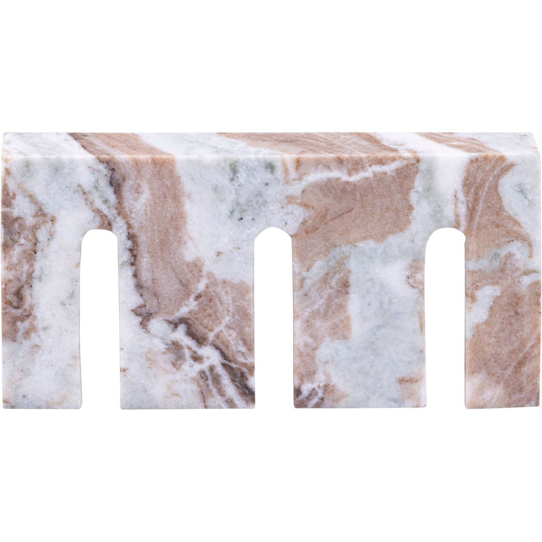 Curva Genuine Marble Decorative Object — Brown
