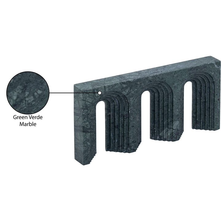 Curva Genuine Marble Decorative Object — Green