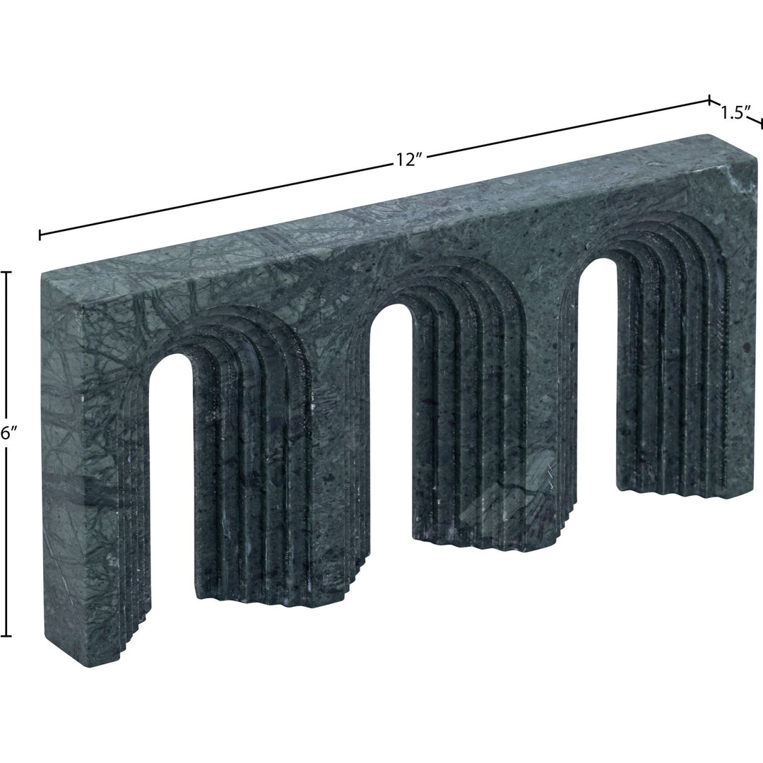 Curva Genuine Marble Decorative Object — Green
