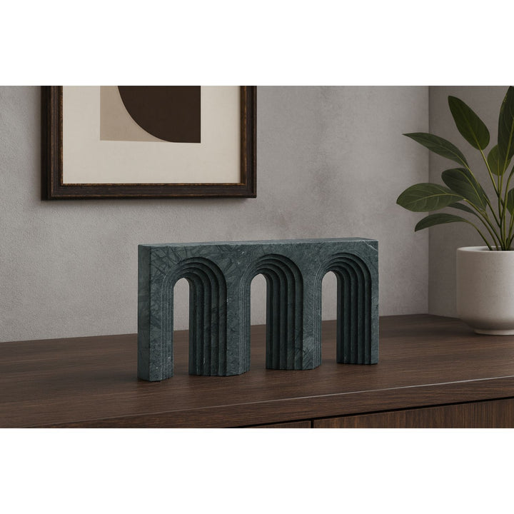 Curva Genuine Marble Decorative Object — Green