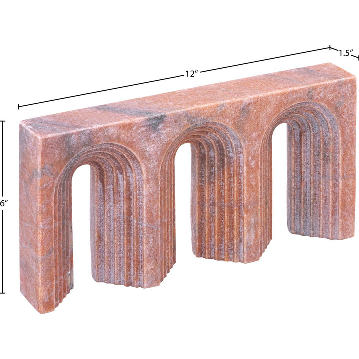Curva Genuine Marble Decorative Object — Pink