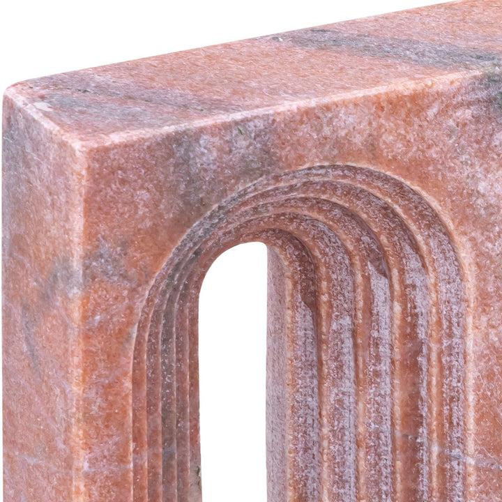 Curva Genuine Marble Decorative Object — Pink