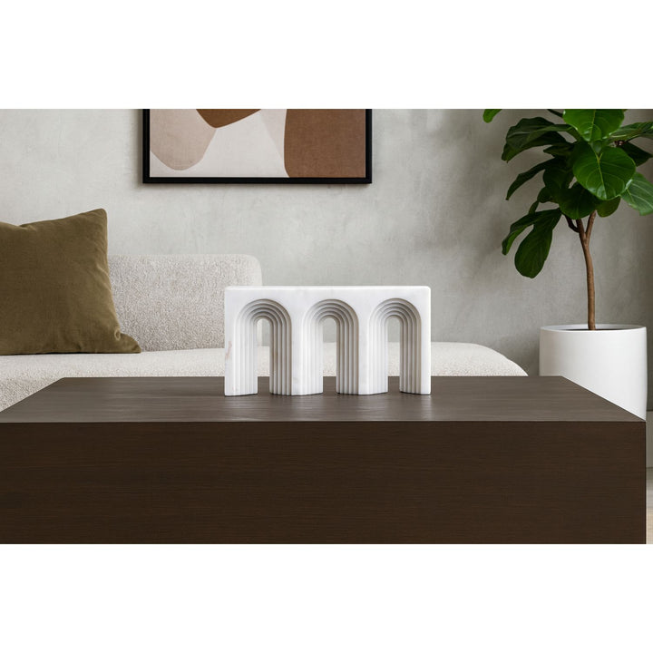 Curva Genuine Marble Decorative Object — White