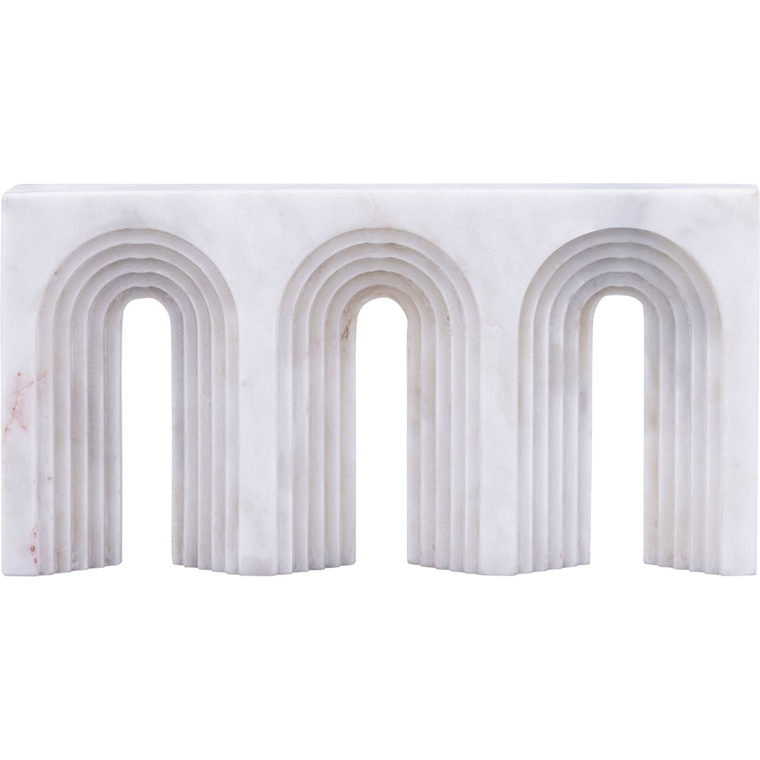 Curva Genuine Marble Decorative Object — White