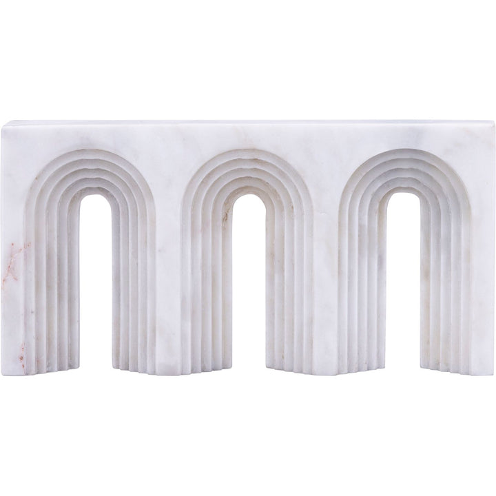 Curva Genuine Marble Decorative Object — White