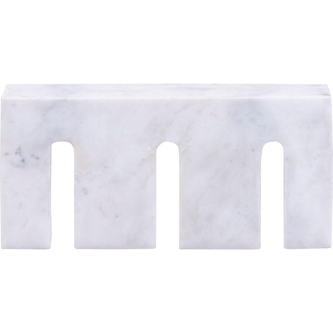 Curva Genuine Marble Decorative Object — White